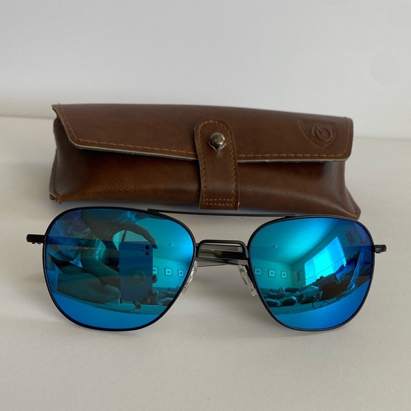 NWOT - Authentic - American Optical Eyewear - Aviator - Airman Blue Sunglasses - Picture 9 of 11